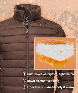 Men's Lightweight Packable Puffer <b>Jacket</b> <b>Waterproof</b> <b>Winter</b> Hood <b>Jacket</b> Custom Packable Quilted Puffer <b>Jacket</b> With Storage Pouch - Product Image 3