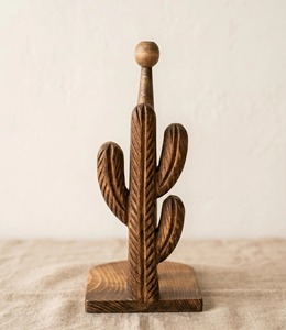 Cute Cactus Design Paper Towel Holder Countertop For Kitchen Kids Room Stylish Tissue Roll Stand And Durable Use From India - Product Image 2