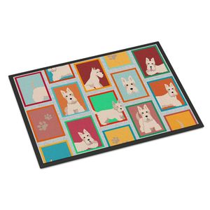 Wheat Scottish Terrier Doormat Non-Slip <b>Indoor</b> Outdoor Entryway Rug Low Pile 24H X 36W Washable Front <b>Door</b> <b>Mat</b> - Product Image 1