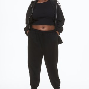 Plus Waffle Cargo Pocket Cargo Lady Plain Color <b>Summer</b> Spring Terry Cotton <b>Pants</b> Casual - Product Image 3