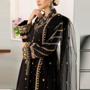 Vestidos Casuales de Verano Elegantes para Mujer, Diseño Pakistaní con Estampado Sólido y Logotipo Personalizado para Fiestas y Bodas, Precio al por Mayor, en Stock - Product Image 3