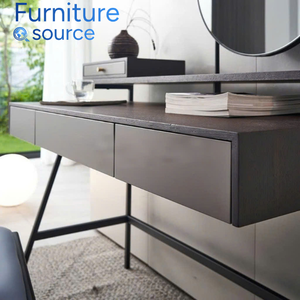 Vanité minimaliste de maquillage en mélamine MDF avec stockage modulaire écologique pour l'appartement et la chambre à coucher Fabricant OEM Vietnam - Product Image 3