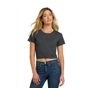 T-shirt à manches courtes et col rond gris foncé pour femme Next Level 5080, Crop top rose pour femme en gros — Desert Pink Blank Festival - Product Image 3