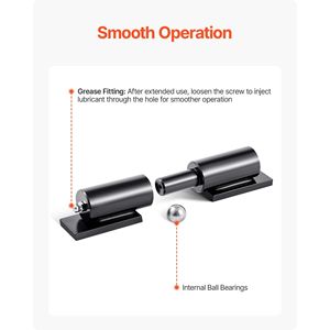 Cerniere per cancelli a barilotto da 7 pollici, resistenti, con capacità di carico di 900 libbre, saldate con ingrassatore Z, per cancelli a battente di rimorchi (confezione da 2) - Product Image 3