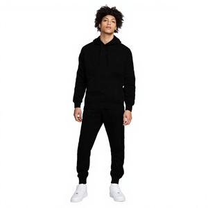 Conjunto Deportivo Unisex con Capucha, Color Sólido, Largo, Informal, Transpirable, 100% Algodón, Corte Regular, Bolsillos Laterales, Otoño - Product Image 3