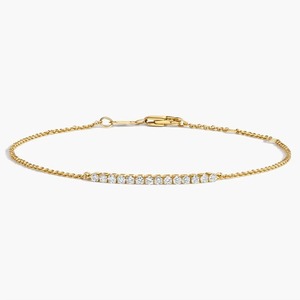 ZAWO HOUSE Lab Grown Diamond Bar <b>Bracelet</b> White Gold IGI Certified Luxury Rhodium Plated Women Minimalist Chain Fine Jewelry - Product Image 2