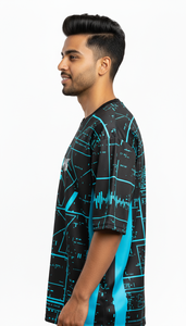 Camiseta Moderna de Gran Tamaño con Sublimación, Estilo Urbano para Hombre, Corte Regular, Ropa Casual de Moda, Poliéster/Algodón, Transpirable, de Secado Rápido - Product Image 5