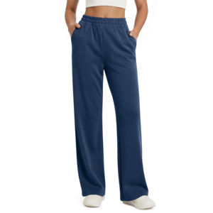 Pantalones Holgados con Cordón para Mujer, de Algodón y Poliéster, de Pierna Ancha, Corte Holgado, Deportivos, para Exteriores, Rectos, con Múltiples Bolsillos - Product Image 5