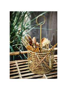 Porte-couverts décoratif en métal pour la table à manger, ajoutant un look sophistiqué et un rangement organisé des ustensiles - Product Image 4