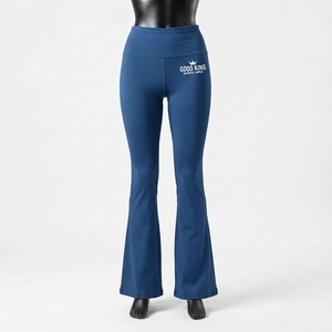 High Elastic Waist Flared Yoga Flare Pants Four <b>Way</b> Stretch Durable Sportswear Solid Color Yoga Pants - Product Image 1