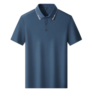 Chemise noire à manches courtes pour homme, col rabattu, fermeture boutonnée, respirante, anti-humidité, 100 % coton, coupe classique - Product Image 4