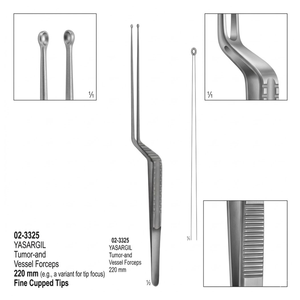 คีมยึดเนื้อเยื่อและหลอดเลือดยาซาร์กิล ขนาด 200 มม. สำหรับศัลยกรรมประสาท เครื่องมือผ่าตัดขนาดเล็ก ทำจากเหล็กกล้าไร้สนิม ความแม่นยำสูง - Product Image 2
