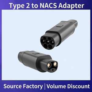Adaptador de Carga para Vehículos Eléctricos Tipo 2 a NACS, Convertidor de Carga Rápida CC de 250A 1000V IEC62196 para Autos Eléctricos Tesla Model 3 Y S X - Product Image 2