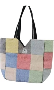 Bolso Tote Mujer Algodón Bordado Decorado y Cierre Cremallera Estilo Hamp - Product Image 4
