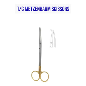 Tijeras de disección Metzenbaum TC premium con puntas curvas y romas, con incrustaciones de carburo de tungsteno, tijeras de disección Metzenbaum TC CE - Product Image 4
