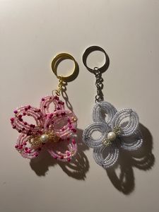 Decorative Embroidery Beaded <b>Keychain</b> Handcrafted Eco-Friendly Wedding Gift with Stylish Purse Charm and <b>Customized</b> Key Ring - Product Image 1