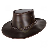 Chapeaux de cowboy en cuir de haute qualité, tendance, pour adultes unisexes - Style western à la mode, personnalisable, voyage, sport, plein air