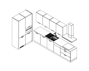 KOHAMA HIEP PHAT Modern <b>Wall</b>-Mounted Kitchen <b>Cabinets</b> Durable Particle Board MDF Plywood Eco-Friendly <b>Metal</b> Handles Apartment - Product Image 2
