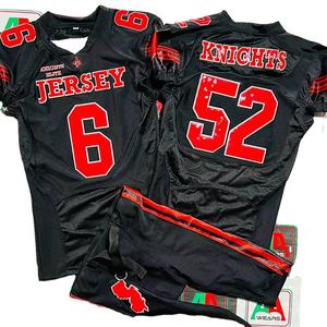 Maillot de football américain, maillot de supporter, broderie par sublimation, grande taille, véritable usine, photos réelles, usine du Pakistan, complet - Product Image 1