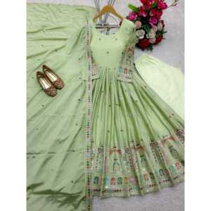 Vestido Anarkali de Diseñador para Fiestas, Hermoso Pent y Dupatta para Ropa India y Pakistaní - Product Image 3