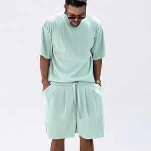 Ensemble de shorts décontractés d'été pour hommes Polo Bulk Made, t-shirt à manches courtes et shorts, ensemble de survêtement uni, vêtements de marque pour hommes, ensemble 2 pièces - Product Image 1