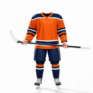 Tenue d'équipe de hockey sur glace professionnelle, ensemble de maillots personnalisés, uniforme d'entraînement, vêtements de sport respirants, taille personnalisée - Product Image 1