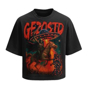 Camiseta de Manga Corta con Lavado Ácido Estilo Streetwear Personalizada – 100% Algodón, Tacto Suave, Camiseta para Hombre, Podemos Personalizarla Completamente - Product Image 2