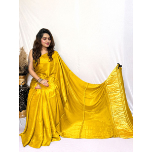 Sari de Seda Pura Lagdi Pallu para Fiestas Indias - Product Image 1