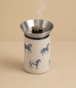 Quemador de Bakhoor Cubierto de Tela con Cuenco de Incienso de Acero Inoxidable, Soporte Decorativo para Fragancias del Hogar, para Venta al por Mayor y Uso en Mesa - Product Image 1
