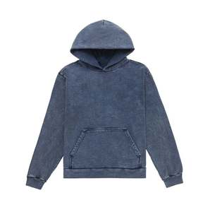 Sudadera con Capucha para Hombre, Lisa, de Algodón, Diseño Desgastado, Estilo Holgado, Corte Cuadrado, Estilo Urbano, Informal, Hip Hop - Product Image 4