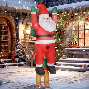 Babbo Natale Gonfiabile da 2,1 m con Cane, Luci LED Integrate, Decorazione Natalizia da Esterno per Giardino - Product Image 2