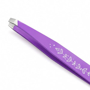 Ergonomic Customized <b>Eyebrow</b> Tweezers Slanted Tip Non-Slip Precision Beauty Tool Professional Stainless Steel <b>Hair</b> <b>Removal</b> - Product Image 4