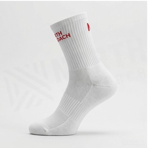North Approach Crew <b>Socks</b> White Breathable <b>Running</b> <b>Socks</b> for Adults Summer Season - Product Image 3