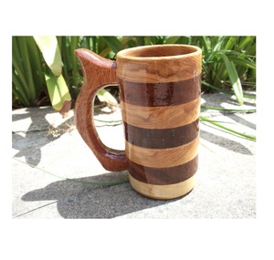 Vente chaude 100% Chope à bière étanche avec manche en bois Chope en bois faite à la main pour hôtel ou restaurant à la maison - Product Image 4