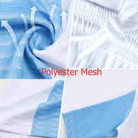 Conjunto de Camiseta de Fútbol para Hombre 100% Poliéster, Cuello en V, Manga Corta, Bloques de Color Azul, Negro y Blanco, Poliéster que Absorbe la Humedad, Deportivo