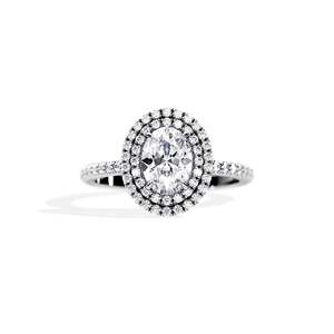 Oval Cut Diamond Engagement Ring Prong Setting 14k Gold Women's Floral Fine Jewelry - Product Image 2