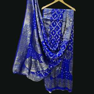 Dupatta de Seda Bandhani Estilo Bollywood Especial para Fiestas y Bodas, Sin Arrugas - Product Image 3