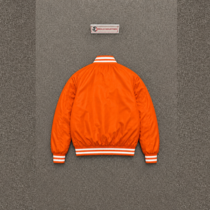 Veste universitaire orange pour homme Reklo Industries, couleur unie, col rabattu, coupe classique, vêtements d'hiver décontractés, respirante, écologique - Product Image 6