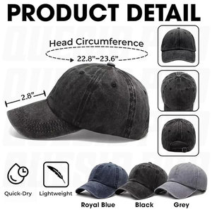 Gorra de Béisbol Personalizada para Abuelo con Nombres de Nietos, Gorra de Papá Lavada con Bordado e Impresión, Regalo para Cumpleaños de Abuelo - Product Image 2