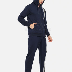 Latest Design Winter Men's <b>Tracksuit</b> Set Causal Long Sleeve Black Color <b>Plain</b> <b>Tracksuit</b> For Sale - Product Image 2