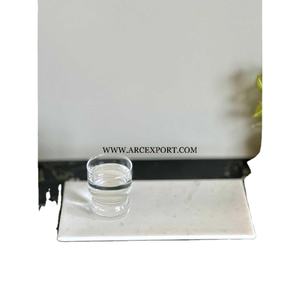 Plateau en marbre de service de conception unique de meilleure qualité fournit un grand plateau en marbre rectangulaire avec bordure à volants en forme de rectangle - Product Image 1