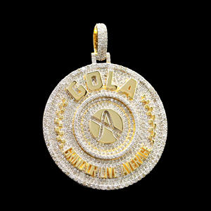 Colgante de Aleación Chapado en Oro Estilo Hip Hop Bling Ice Drip con Diamantes CZ Empire Prime - Product Image 1