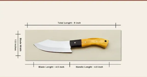 Ensemble de 5 couteaux de cuisine professionnels de luxe en acier inoxydable, lames faites à la main avec manche en bois - Product Image 3