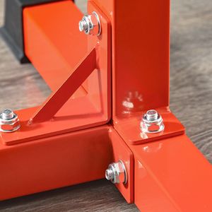 Support de Squat Bulgare Réglable sur 12 Niveaux pour Salle de Sport à Domicile, Rouleau de Squat Rouge pour Entraînement de la Force du Bas du Corps, Squat sur une Seule Jambe - Product Image 6