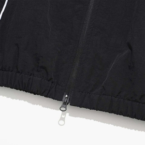 Custom Sports Running Waterproof <b>Jacket</b> With Reflective Piping <b>Men</b> Black Lightweight Crinkle Nylon Windbreaker Zip up <b>Jacket</b> - Product Image 3