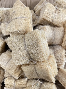 Almohadilla de lufa seca derivada de Vietnam para lavar platos y exfoliante corporal Exfoliante de ducha de forma larga y limpieza de piel muerta - Product Image 5