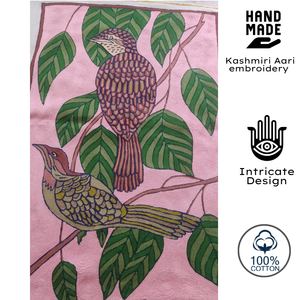 Tapiz de Pared con Diseño de Animales Hecho a Mano, 3 Pies x 2 Pies, Decoración Textil Bordada Colorida, Decoración Ecológica Premium para el Hogar - Product Image 2