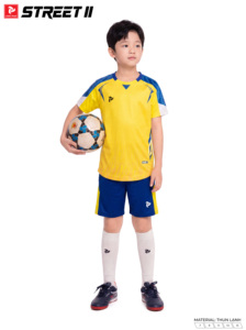 Ensemble de maillots de football pour enfants Just Play Street II, 100% polyester, séchage rapide, respirant, léger, col roulé à manches courtes, 10 couleurs - Product Image 3