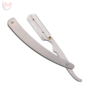 Rasoir de barbier professionnel en acier inoxydable à lame droite, rasoir pliant de haute qualité à lame unique, utilisation en extérieur, OEM personnalisé - Product Image 3