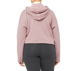 Venta al por mayor personalizado de alta calidad cremallera frontal Running Yoga sudaderas con capucha gimnasio Fitness Casual XS a XXXL Zip Up Sudadera con capucha para las mujeres - Product Image 6
